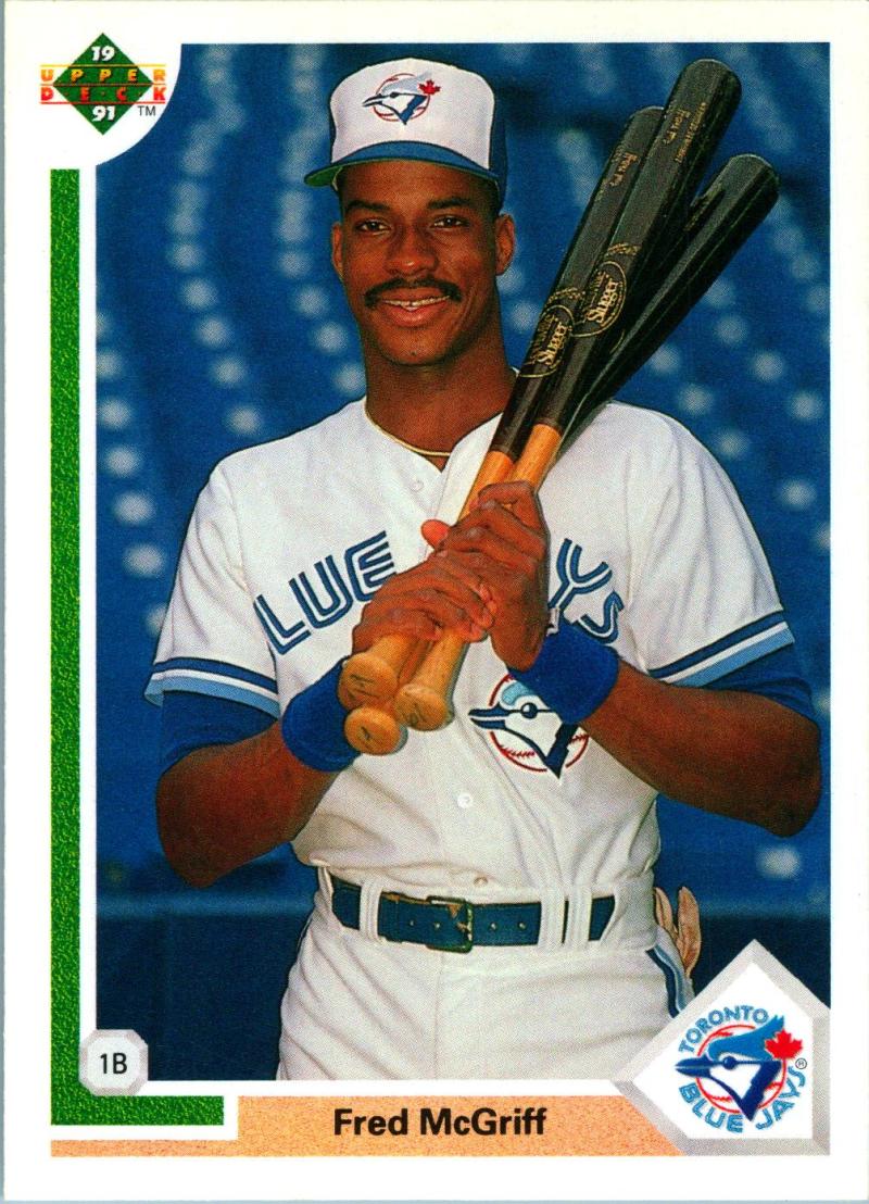 1991 Upper Deck Baseball #565 Fred McGriff Toronto Blue Jays Image 1