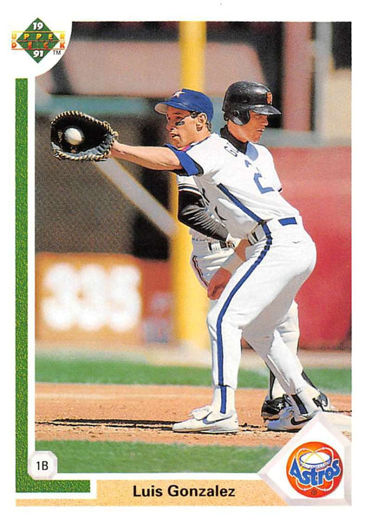 1991 Upper Deck Baseball #567 Luis Gonzalez  RC Rookie Houston Astros  Image 1