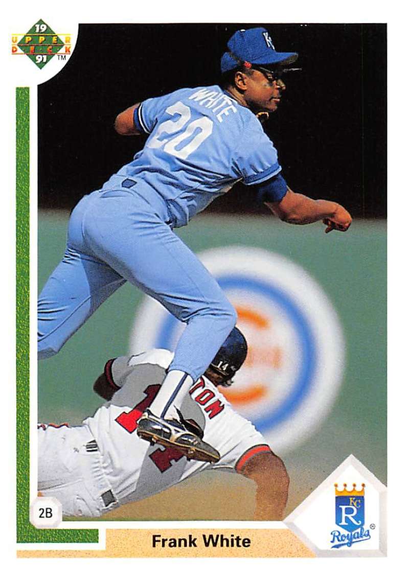 1991 Upper Deck Baseball #568 Frank White Kansas City Royals Image 1