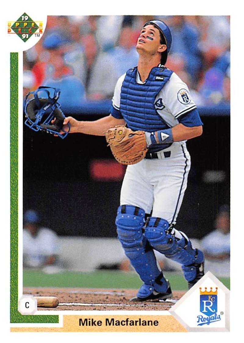 1991 Upper Deck Baseball #570 Mike Macfarlane Kansas City Royals Image 1