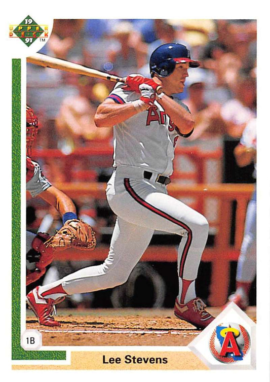 1991 Upper Deck Baseball #573 Lee Stevens  California Angels  Image 1