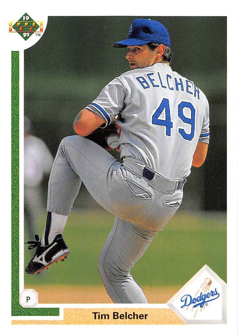 1991 Upper Deck Baseball #576 Tim Belcher Los Angeles Dodgers Image 1