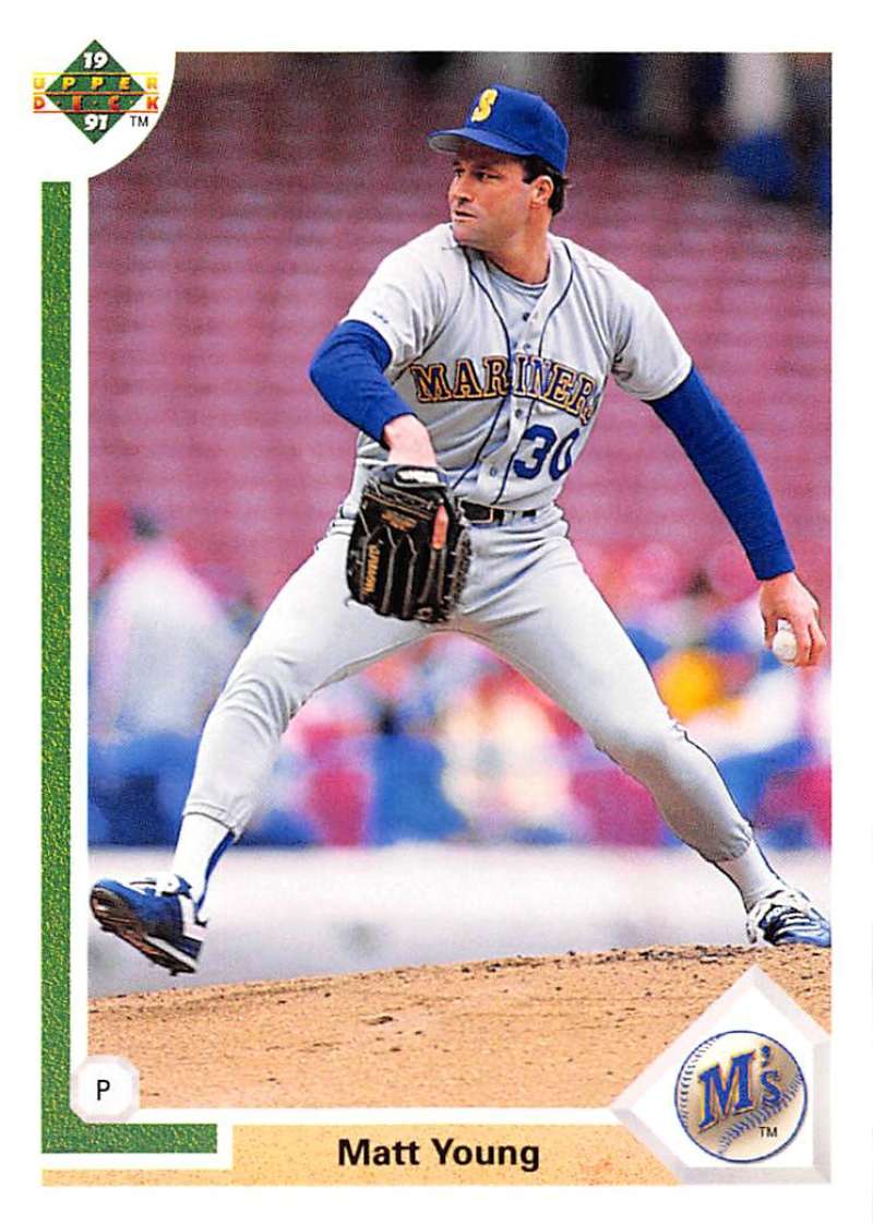 1991 Upper Deck Baseball #591 Matt Young Seattle Mariners Image 1