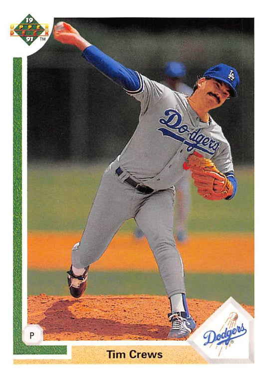 1991 Upper Deck Baseball #596 Tim Crews  Los Angeles Dodgers  Image 1