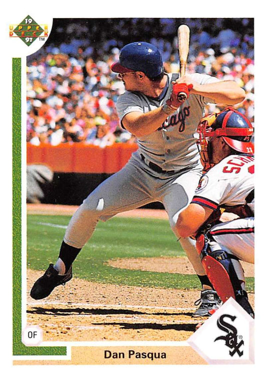 1991 Upper Deck Baseball #605 Dan Pasqua  Chicago White Sox  Image 1