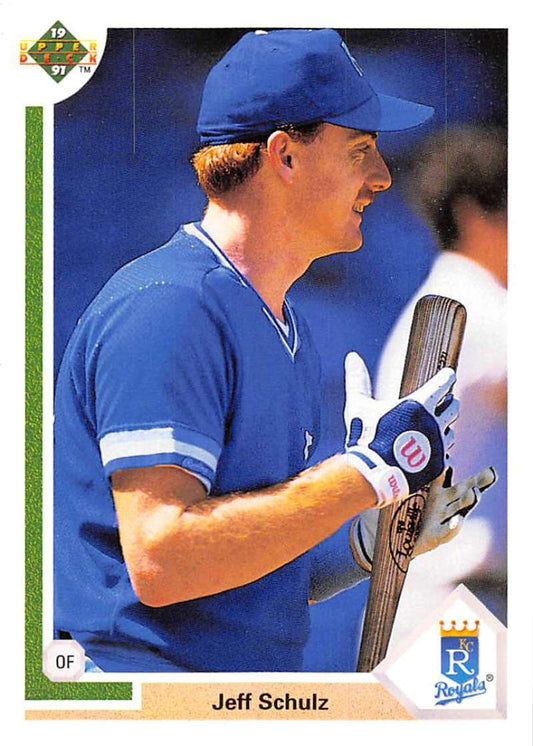 1991 Upper Deck Baseball #607 Jeff Schulz  RC Rookie Kansas City Royals  Image 1