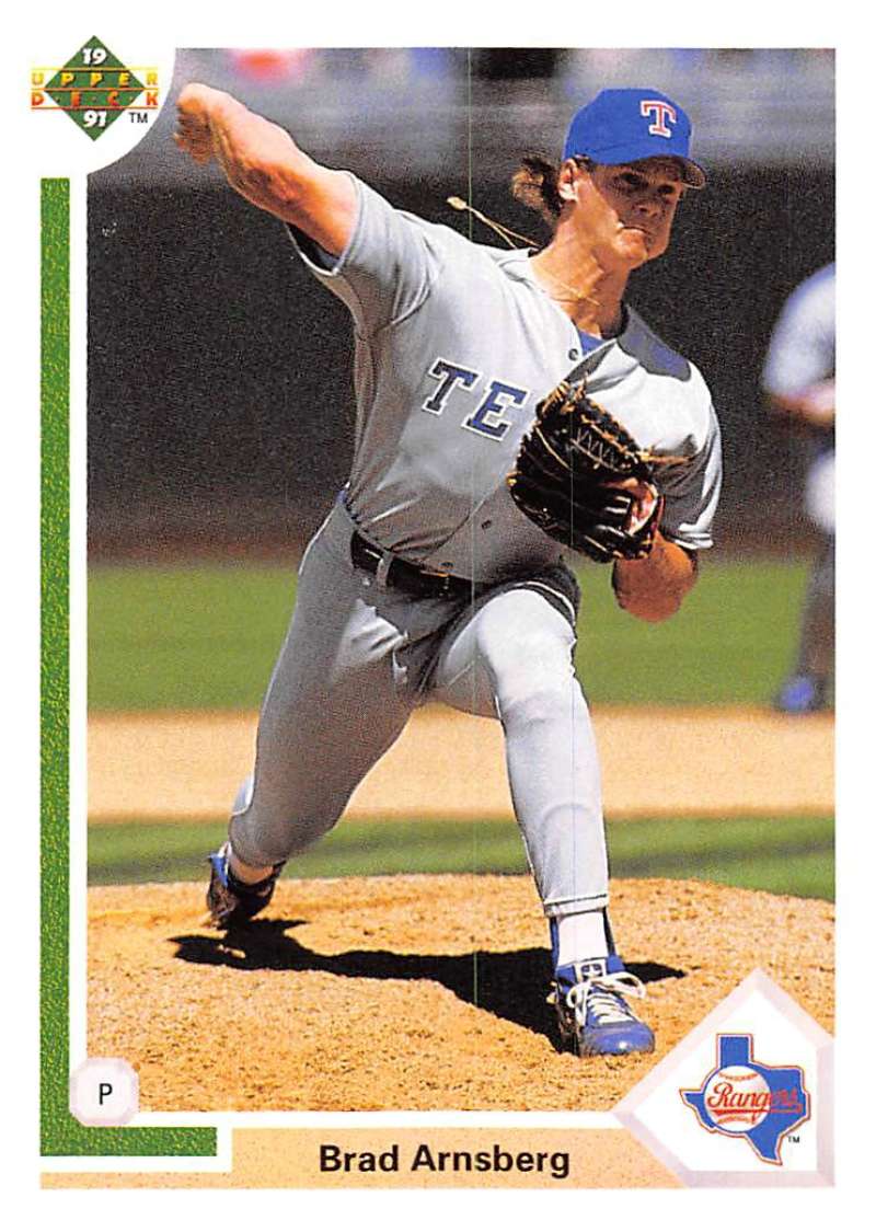 1991 Upper Deck Baseball #608 Brad Arnsberg Texas Rangers Image 1
