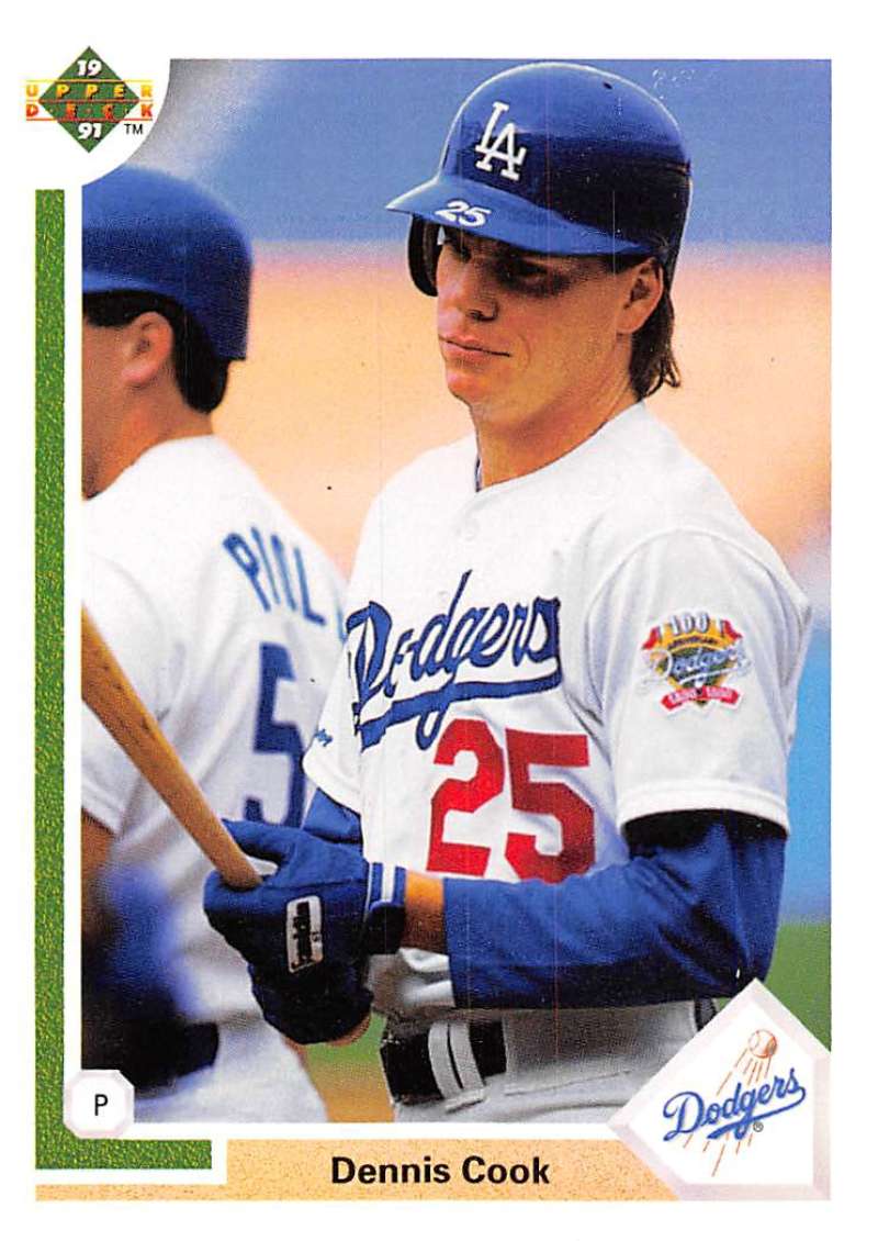 1991 Upper Deck Baseball #612 Dennis Cook Los Angeles Dodgers Image 1