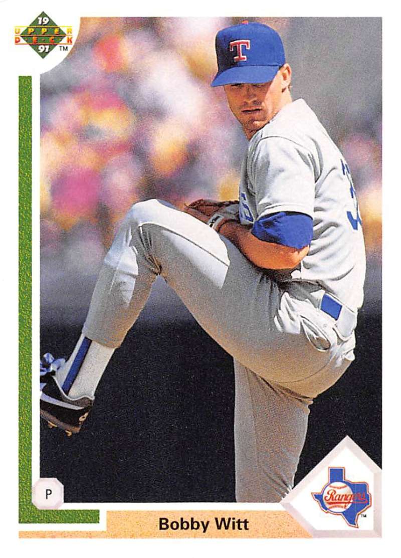 1991 Upper Deck Baseball #627 Bobby Witt Texas Rangers Image 1