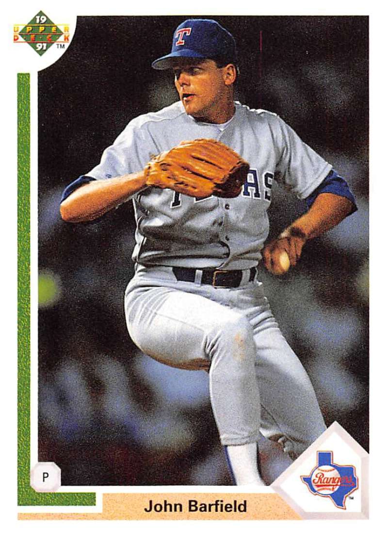 1991 Upper Deck Baseball #629 John Barfield Texas Rangers Image 1