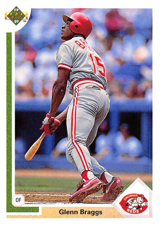 1991 Upper Deck Baseball #631 Glenn Braggs  Cincinnati Reds  Image 1
