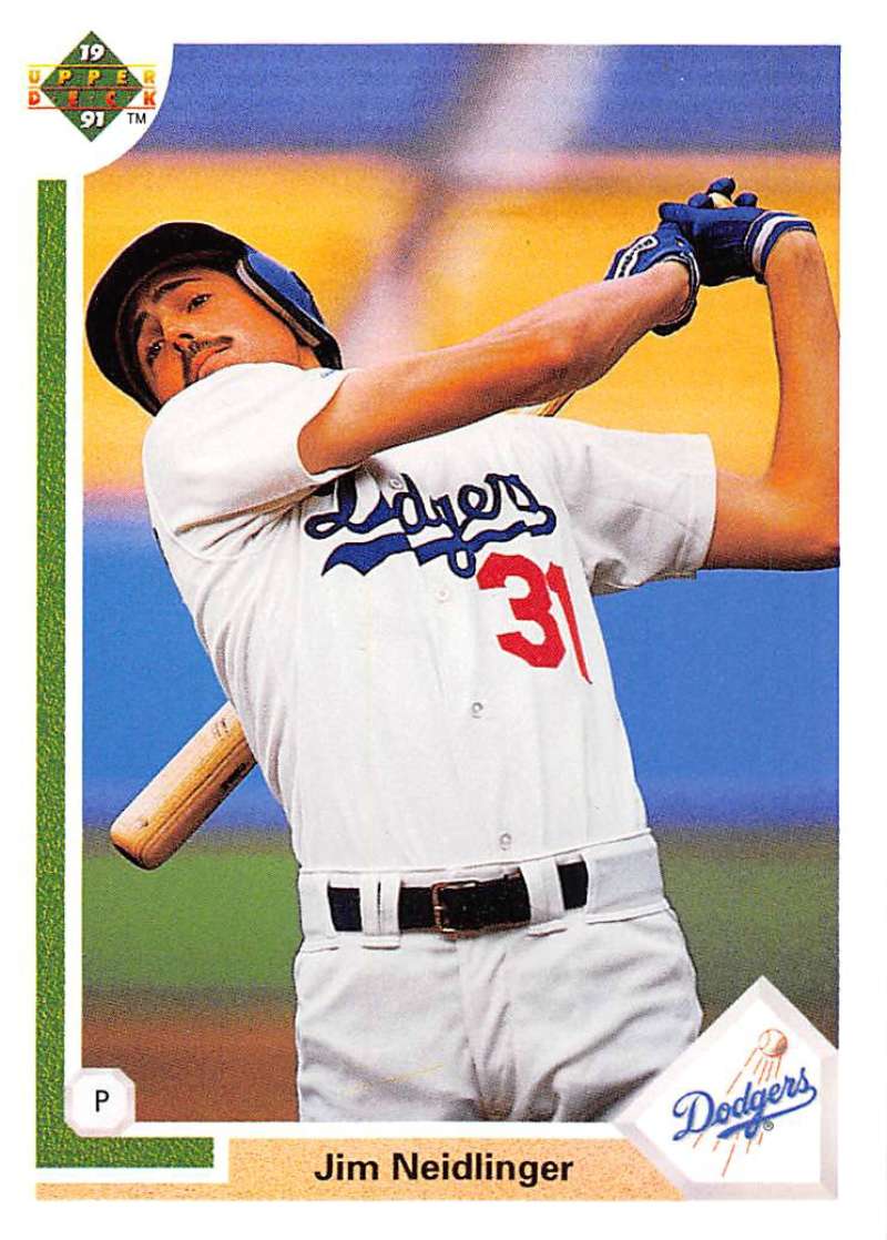 1991 Upper Deck Baseball #632 Jim Neidlinger RC Rookie Dodgers Image 1