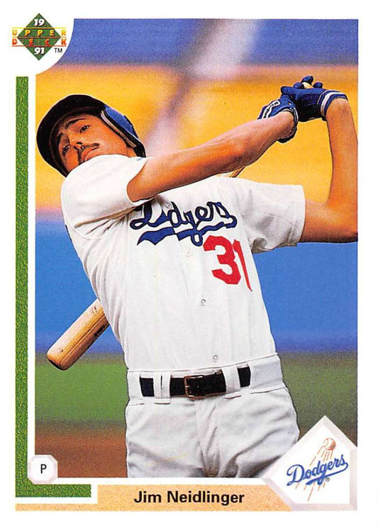 1991 Upper Deck Baseball #632 Jim Neidlinger  RC Rookie Dodgers  Image 1