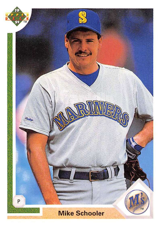 1991 Upper Deck Baseball #638 Mike Schooler  Seattle Mariners  Image 1