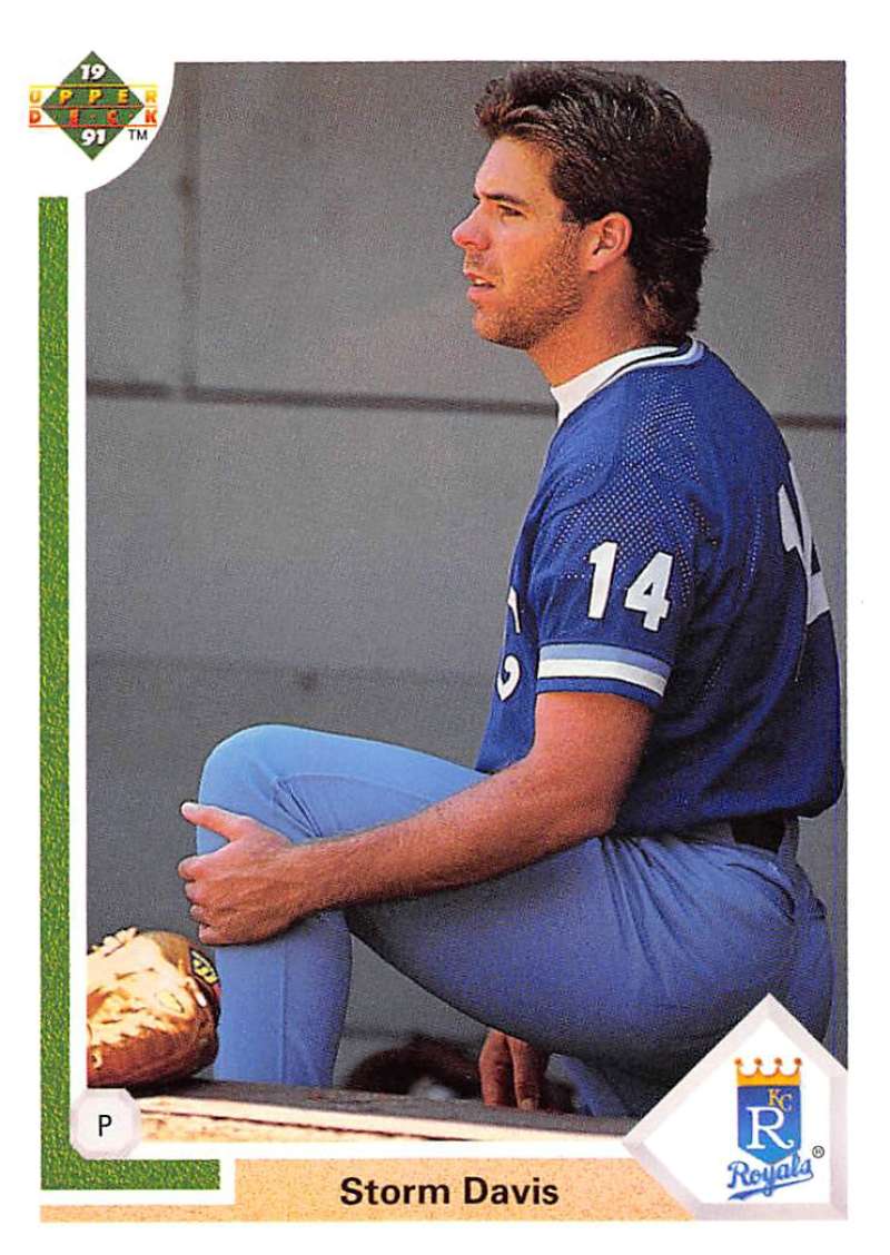 1991 Upper Deck Baseball #639 Storm Davis Kansas City Royals Image 1