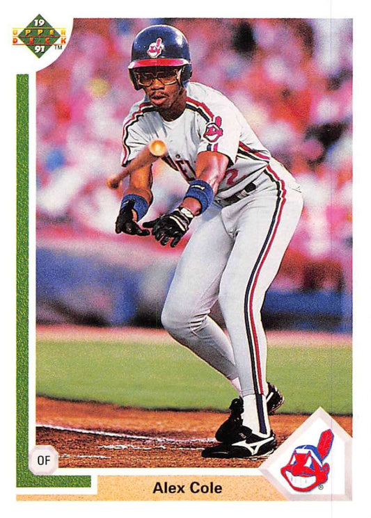 1991 Upper Deck Baseball #654 Alex Cole  Cleveland Indians  Image 1