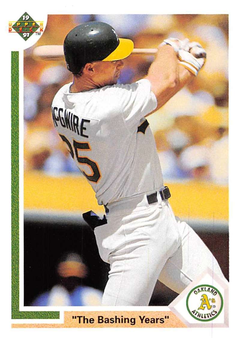 1991 Upper Deck Baseball #656 Mark McGwire AS Oakland Athletics Image 1