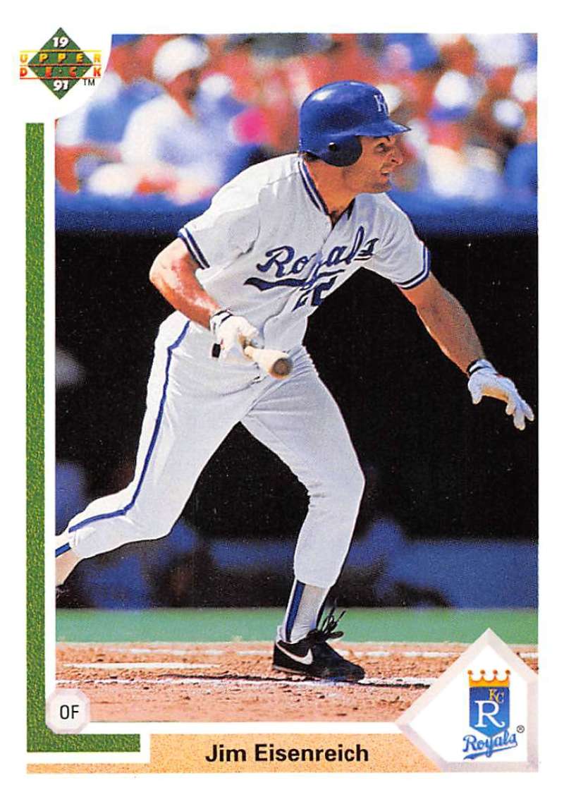 1991 Upper Deck Baseball #658 Jim Eisenreich Kansas City Royals Image 1