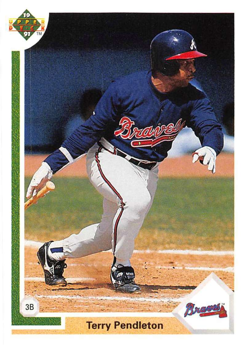 1991 Upper Deck Baseball #708 Terry Pendleton Atlanta Braves Image 1