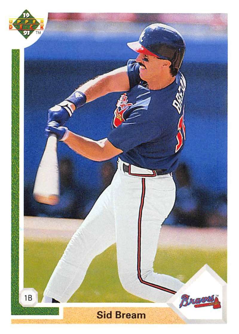 1991 Upper Deck Baseball #710 Sid Bream Atlanta Braves Image 1