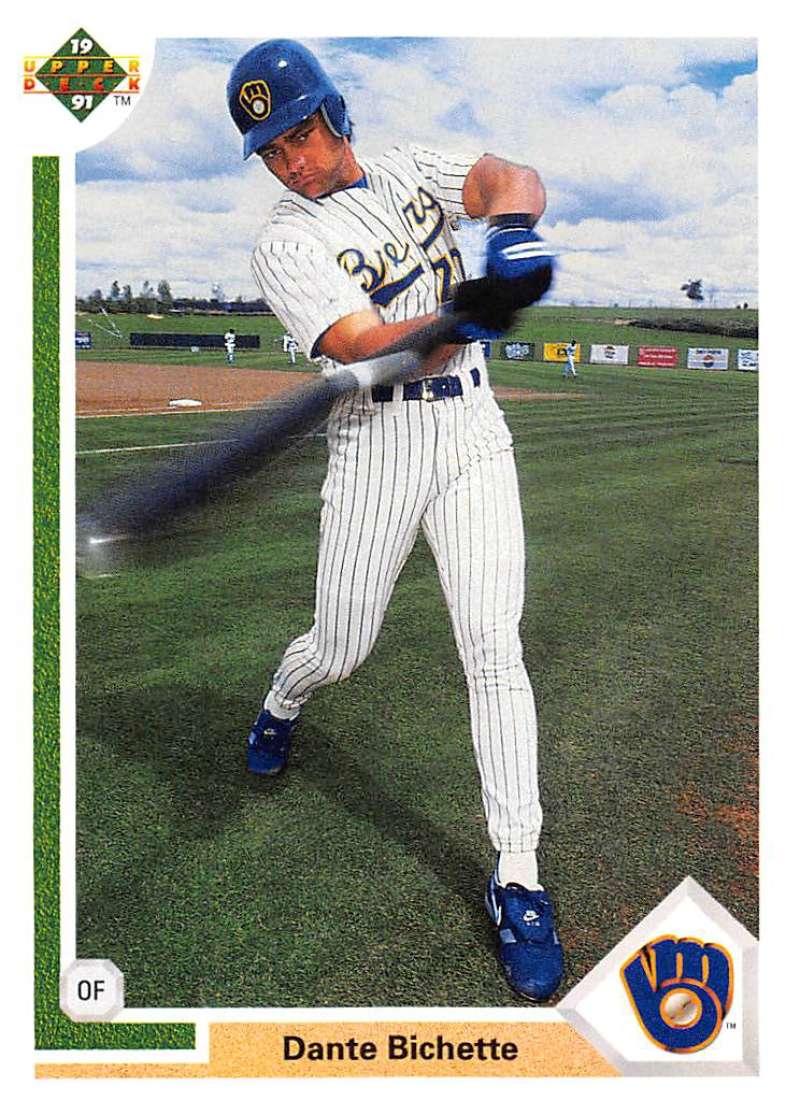 1991 Upper Deck Baseball #712 Dante Bichette Milwaukee Brewers Image 1