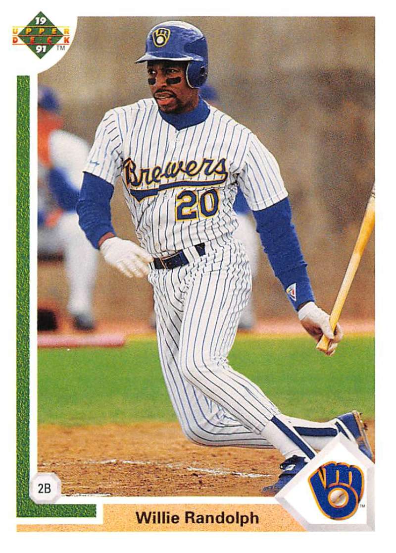 1991 Upper Deck Baseball #720 Willie Randolph Milwaukee Brewers Image 1