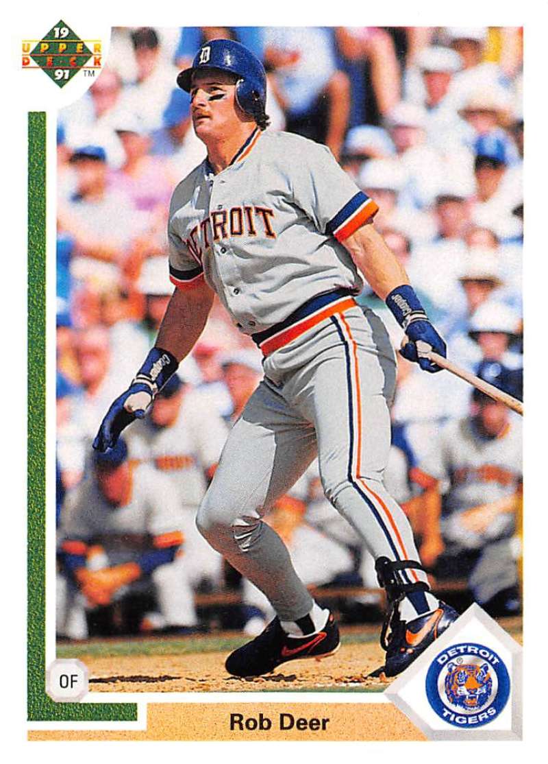 1991 Upper Deck Baseball #726 Rob Deer Detroit Tigers Image 1