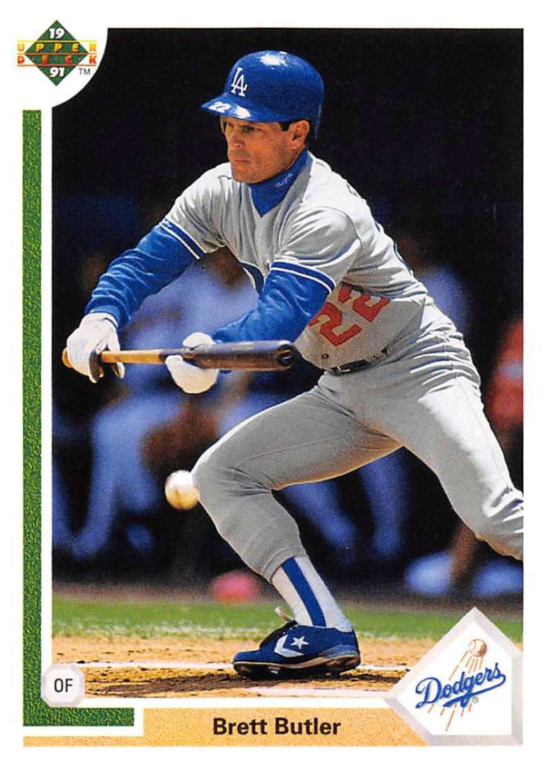 1991 Upper Deck Baseball #732 Brett Butler Los Angeles Dodgers Image 1