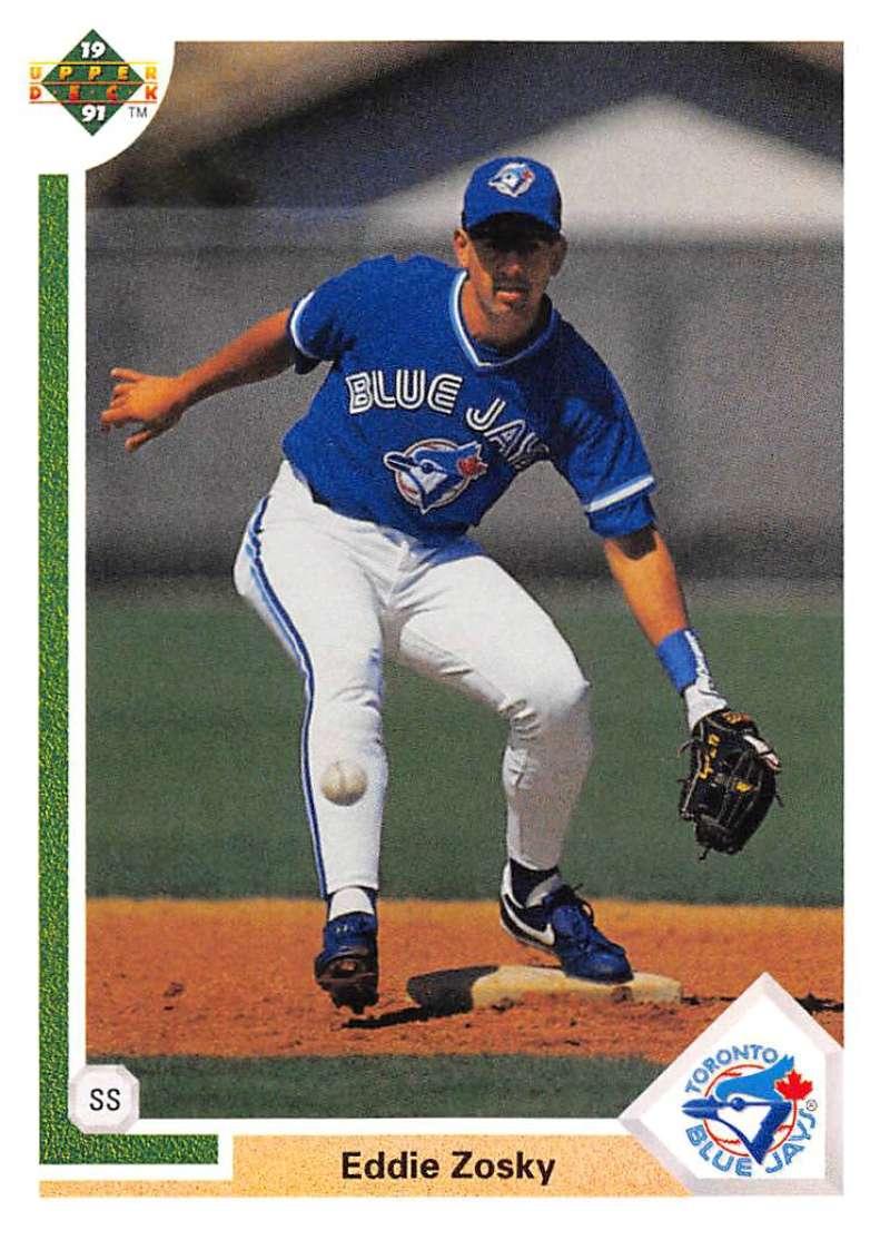 1991 Upper Deck Baseball #734 Eddie Zosky Toronto Blue Jays Image 1