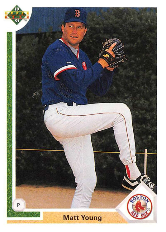 1991 Upper Deck Baseball #740 Matt Young  Boston Red Sox  Image 1