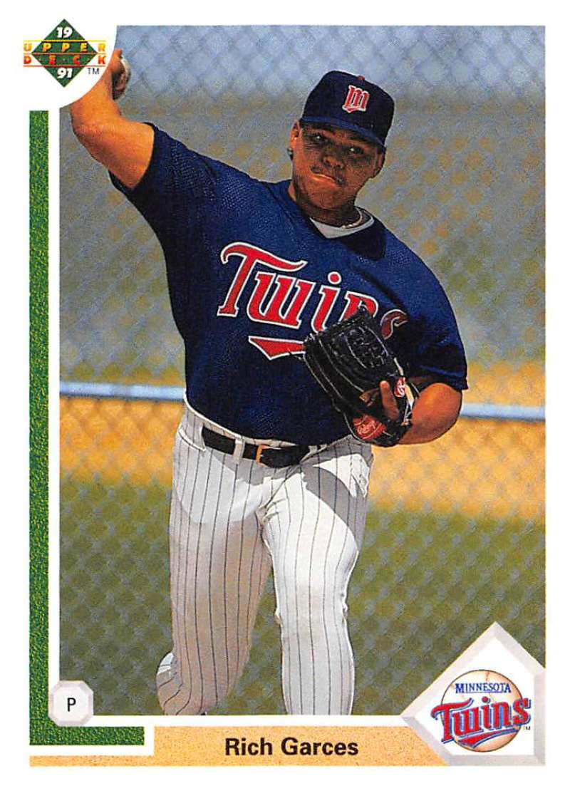 1991 Upper Deck Baseball #741 Rich Garces RC Rookie Minnesota Twins Image 1