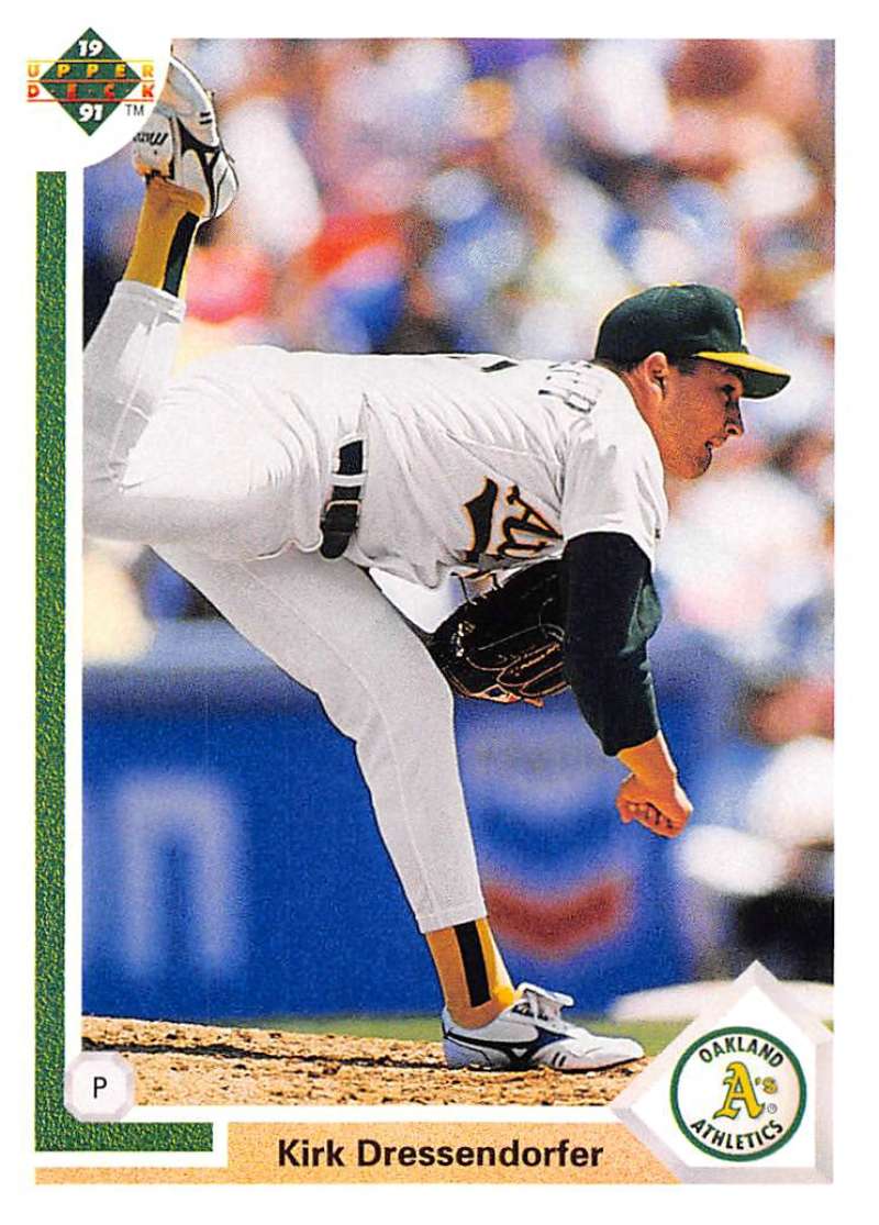 1991 Upper Deck Baseball #756 Kirk Dressendorfer RC Rookie Athletics Image 1