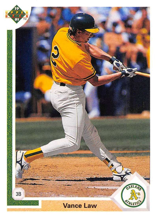 1991 Upper Deck Baseball #760 Vance Law  Oakland Athletics  Image 1