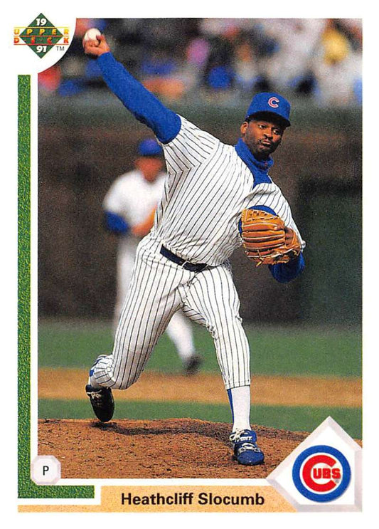 1991 Upper Deck Baseball #767 Heathcliff Slocumb  RC Rookie Chicago Cubs  Image 1