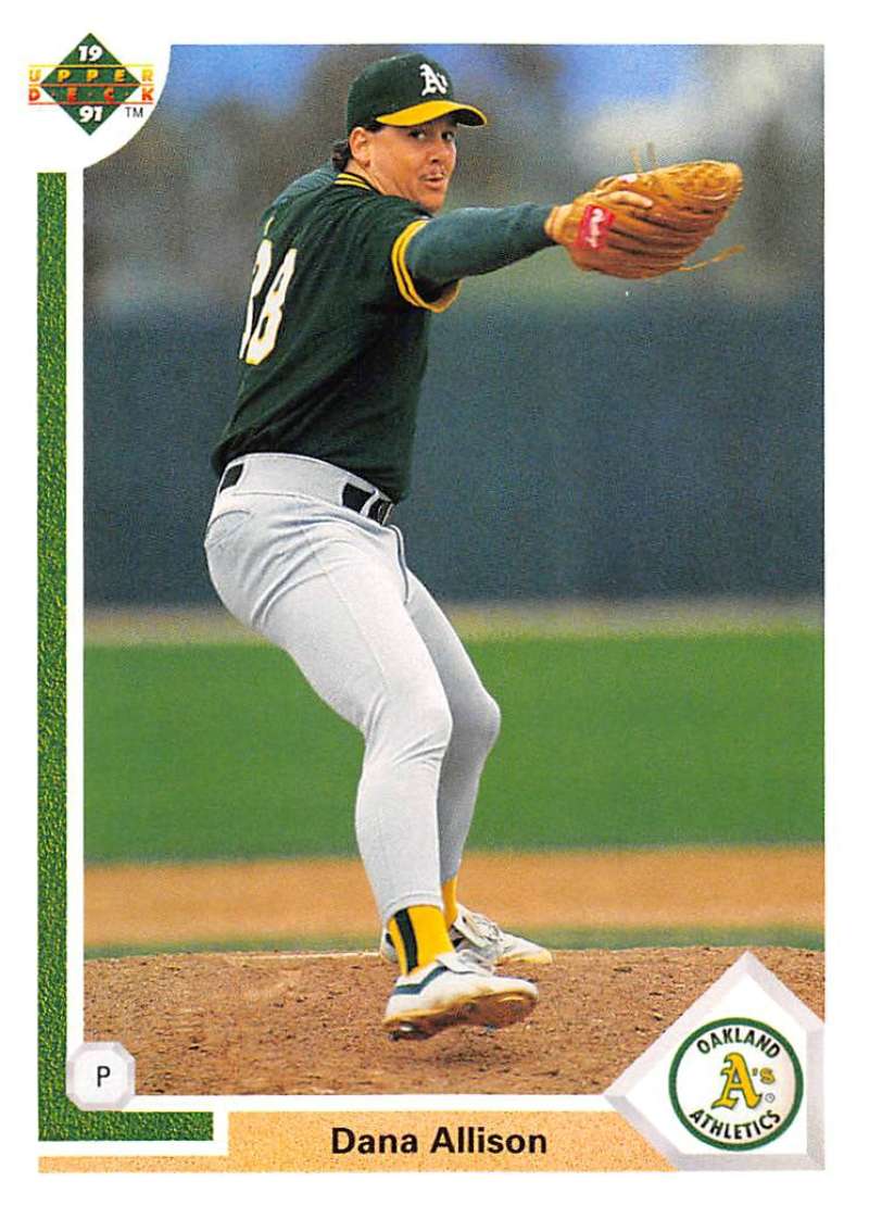1991 Upper Deck Baseball #771 Dana Allison RC Rookie Oakland Athletics Image 1