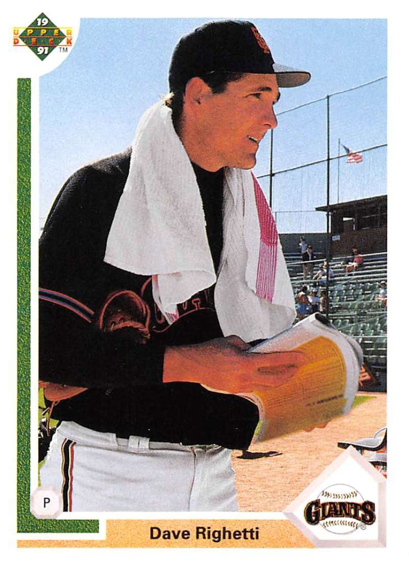 1991 Upper Deck Baseball #778 Dave Righetti San Francisco Giants Image 1