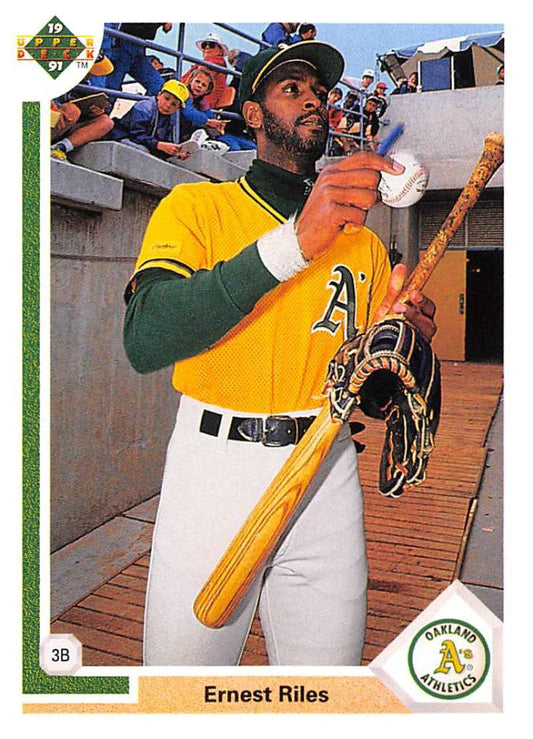 1991 Upper Deck Baseball #780 Ernest Riles  Oakland Athletics  Image 1