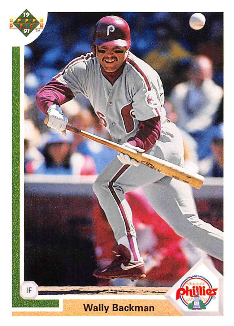 1991 Upper Deck Baseball #790 Wally Backman Philadelphia Phillies Image 1