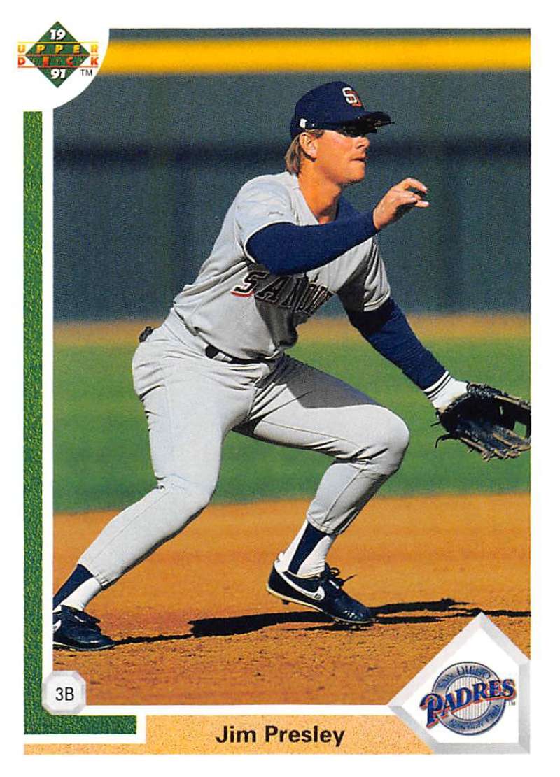1991 Upper Deck Baseball #791 Jim Presley San Diego Padres Image 1