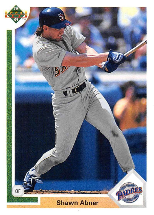 1991 Upper Deck Baseball #795 Shawn Abner  San Diego Padres  Image 1