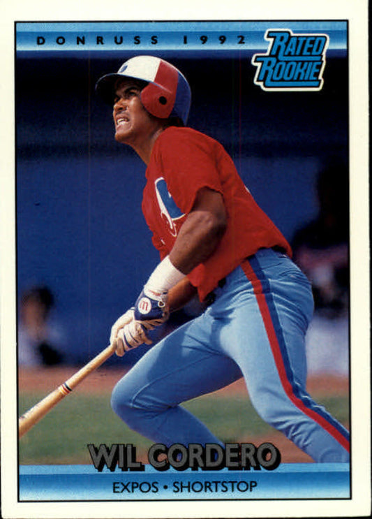 1992 Donruss Baseball #2 Wil Cordero RR  Montreal Expos  Image 1
