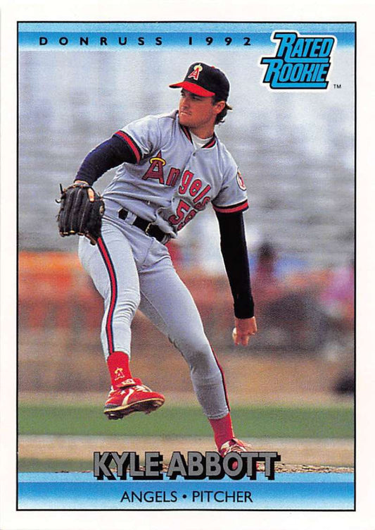 1992 Donruss Baseball #3 Kyle Abbott RR  California Angels  Image 1