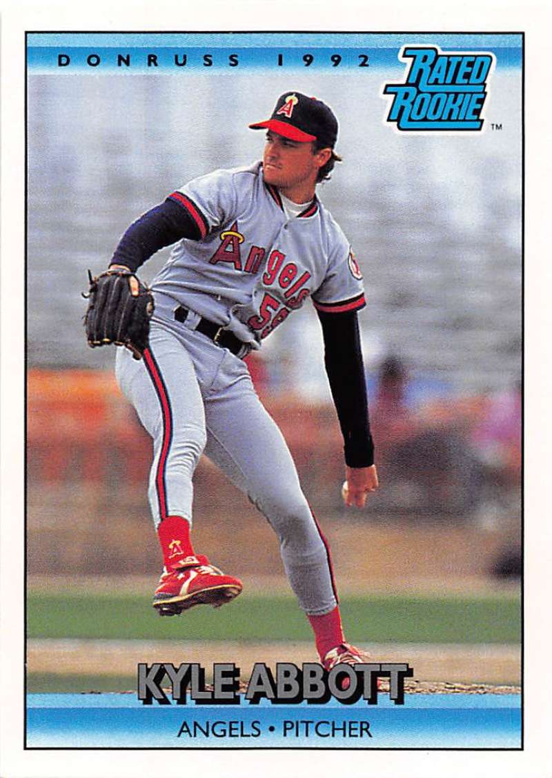 1992 Donruss Baseball #3 Kyle Abbott RR California Angels Image 1