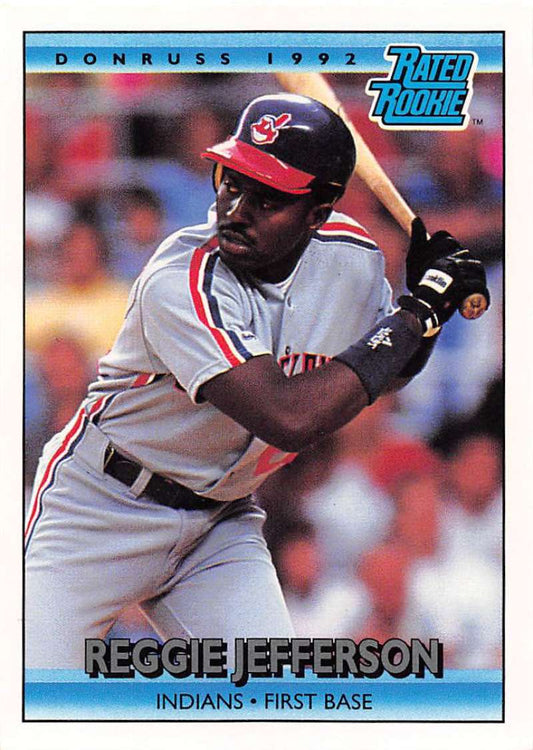 1992 Donruss Baseball #12 Reggie Jefferson RR  Cleveland Indians  Image 1