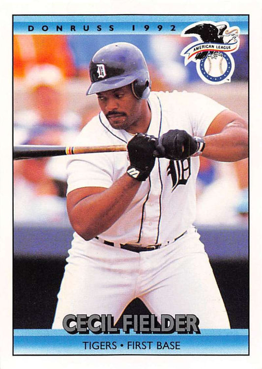 1992 Donruss Baseball #27 Cecil Fielder AS  Detroit Tigers  Image 1