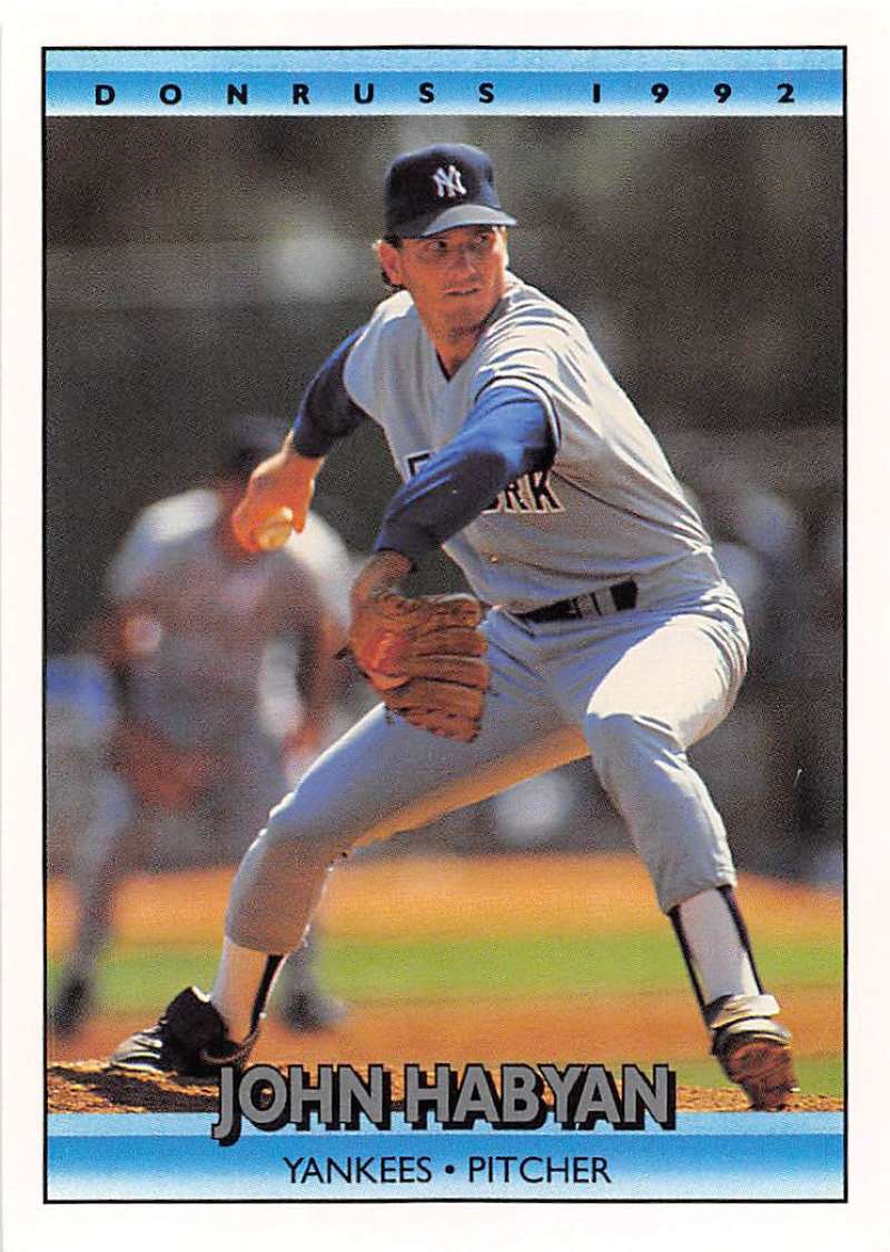 1992 Donruss Baseball #32 John Habyan New York Yankees Image 1