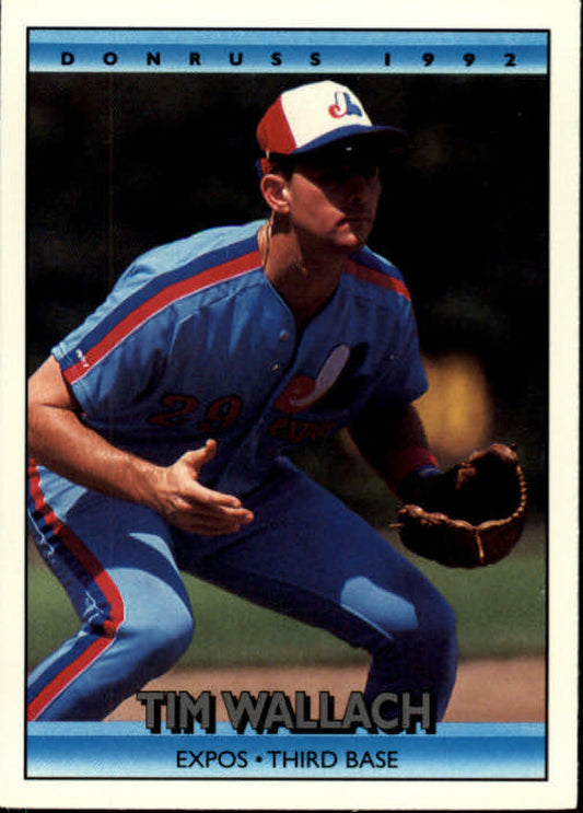 1992 Donruss Baseball #34 Tim Wallach  Montreal Expos  Image 1