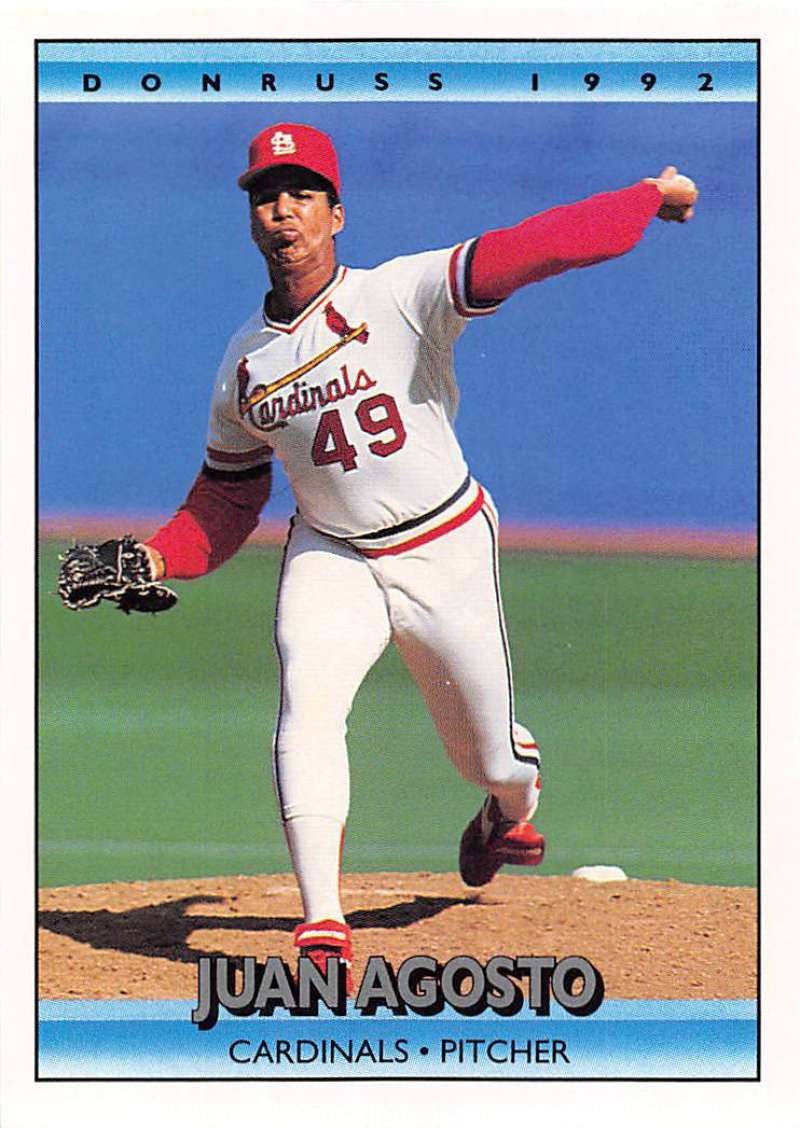 1992 Donruss Baseball #37 Juan Agosto St. Louis Cardinals Image 1