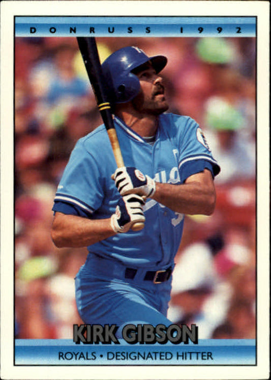 1992 Donruss Baseball #39 Kirk Gibson  Kansas City Royals  Image 1