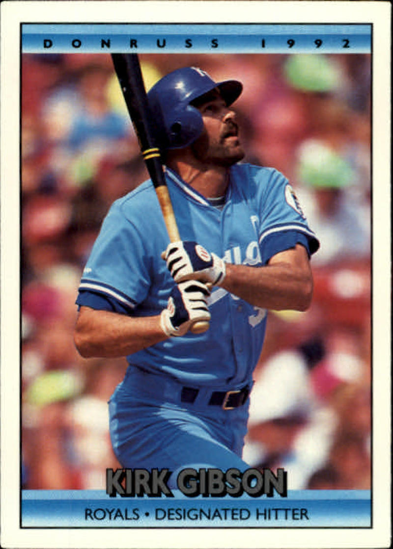 1992 Donruss Baseball #39 Kirk Gibson Kansas City Royals Image 1